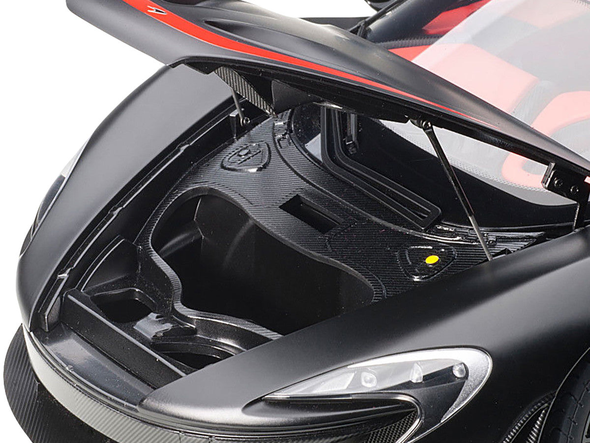 Mclaren P1 Matt Black with Red Accents 1/12 Model Car by Autoart