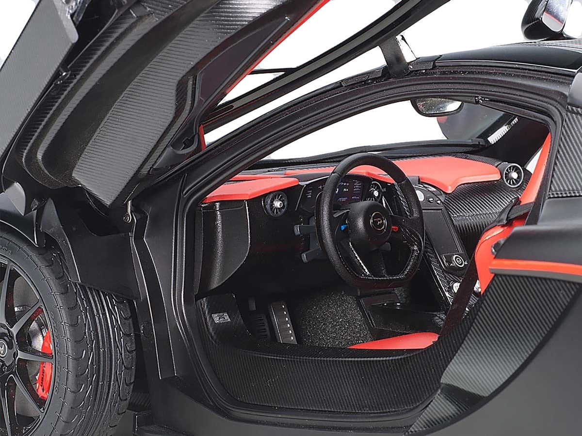 Mclaren P1 Matt Black with Red Accents 1/12 Model Car by Autoart