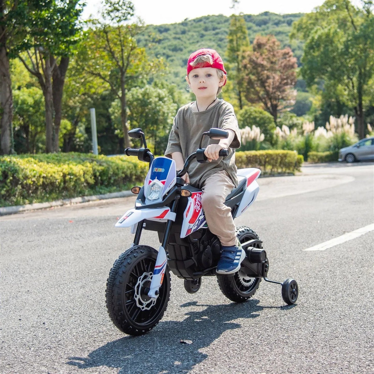 12V Aprilia Motorcycle 1 Seater Ride-on - White