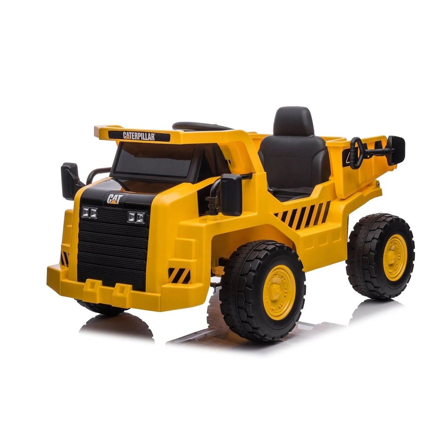 12V CAT Electric Dump Truck 1 Seater Ride-On - Yellow