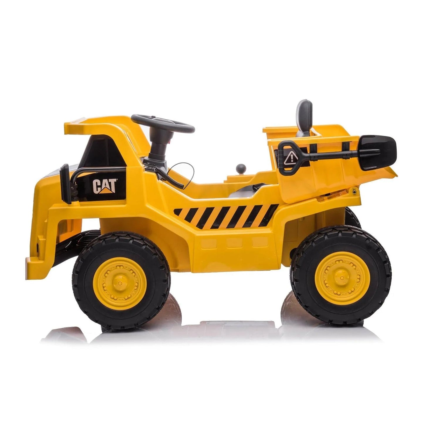 12V CAT Electric Dump Truck 1 Seater Ride-On - Yellow