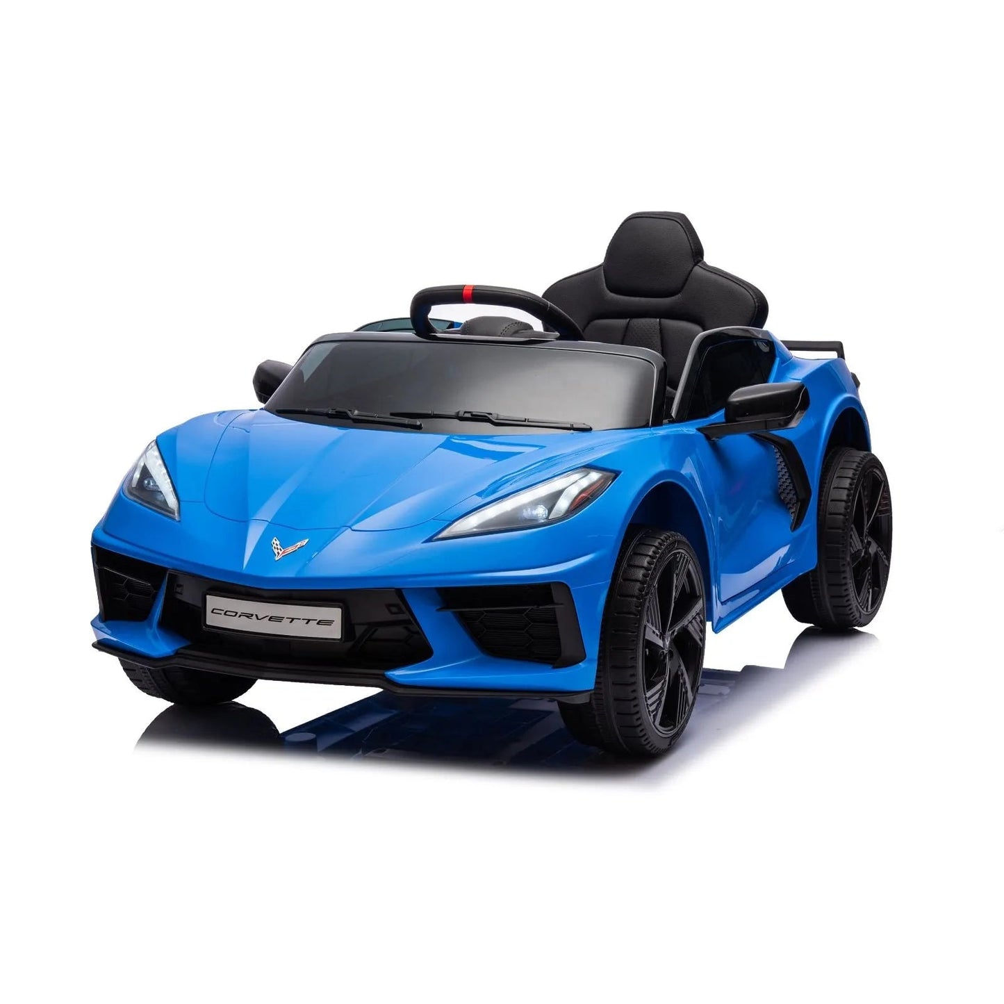 12V Chevrolet Corvette C8 Stingray 1-Seater Kids Ride-On Car - Blue