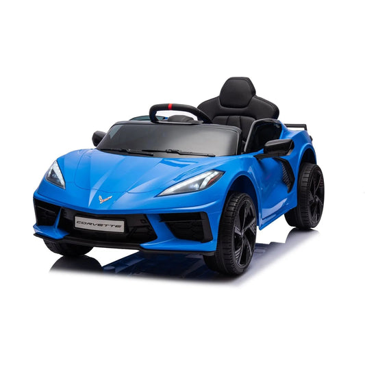 12V Chevrolet Corvette C8 Stingray 1-Seater Kids Ride-On Car - Blue