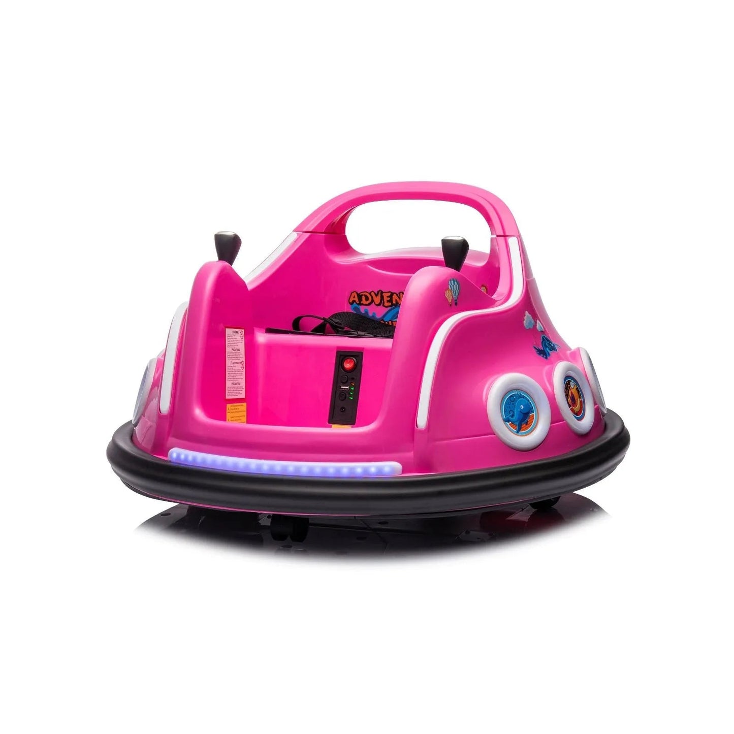 12V Freddo Bumper Car 1 Seater Ride on for Kids - Pink