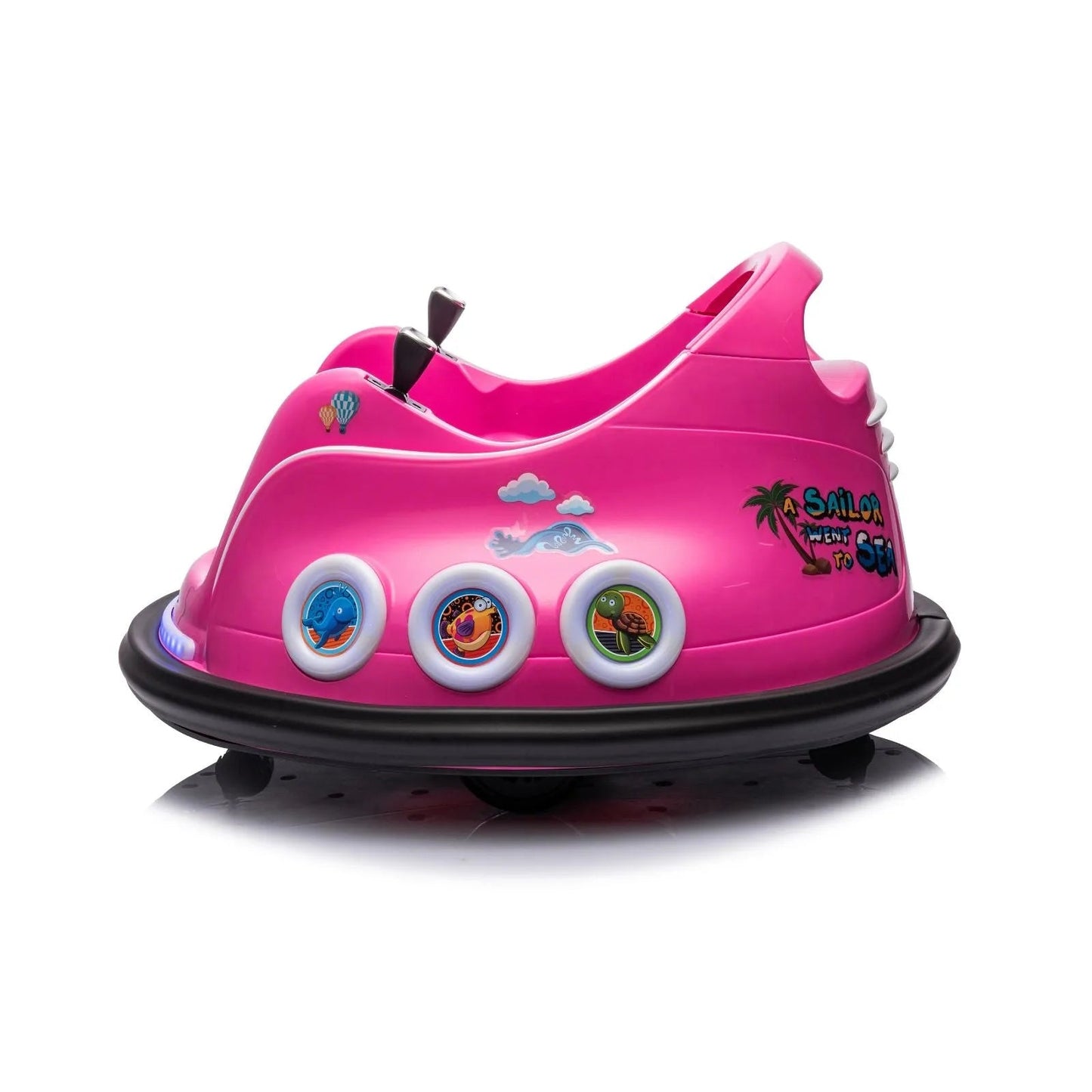 12V Freddo Bumper Car 1 Seater Ride on for Kids - Pink