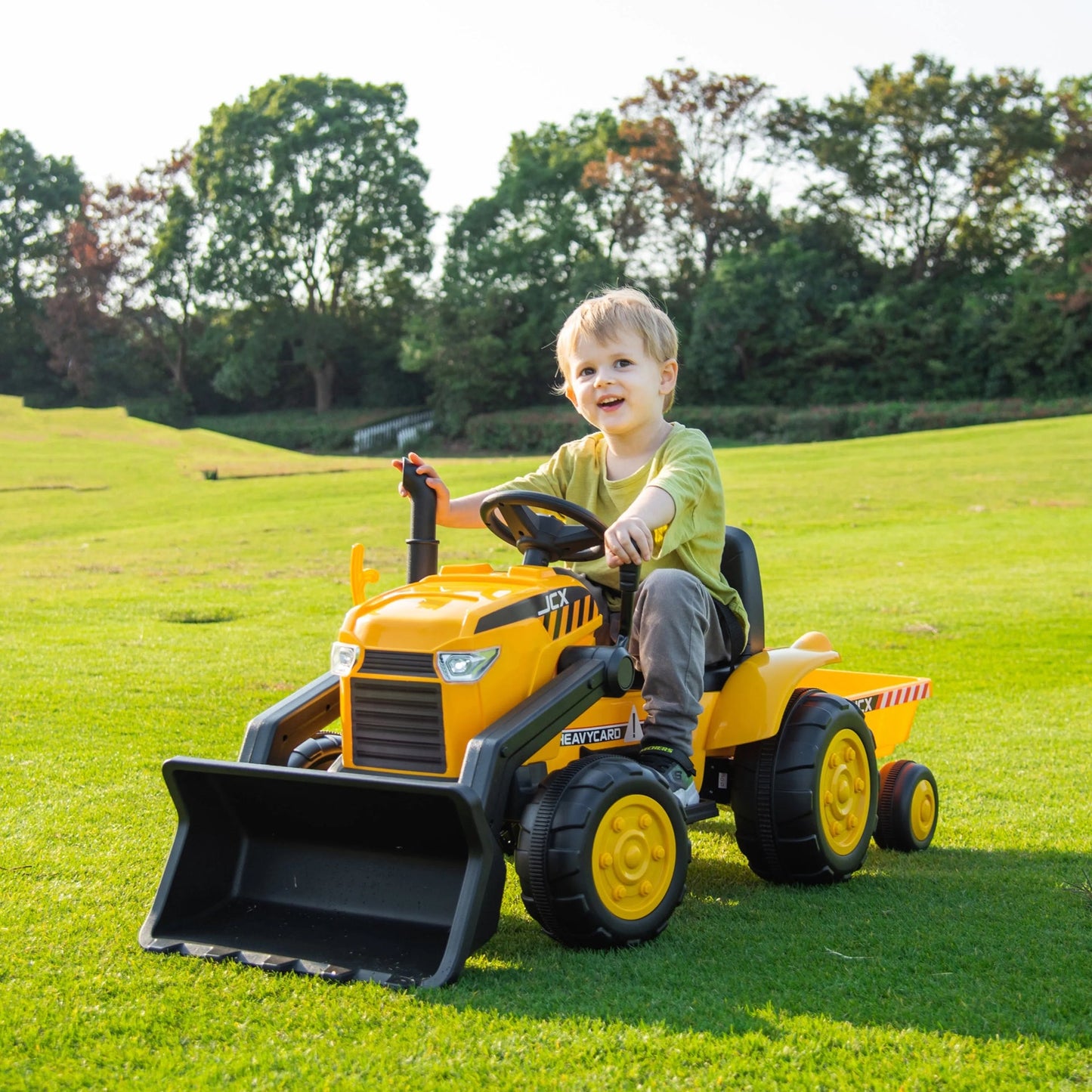 12V Freddo Excavator 1 Seater Ride-on - Yellow