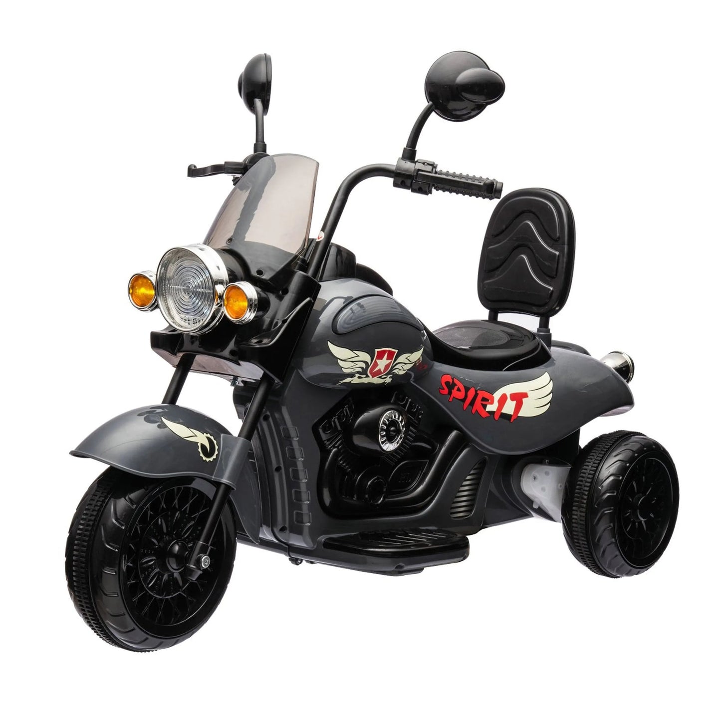 12V Freddo Kids Cruiser 1 Seater Motorcycle - Black