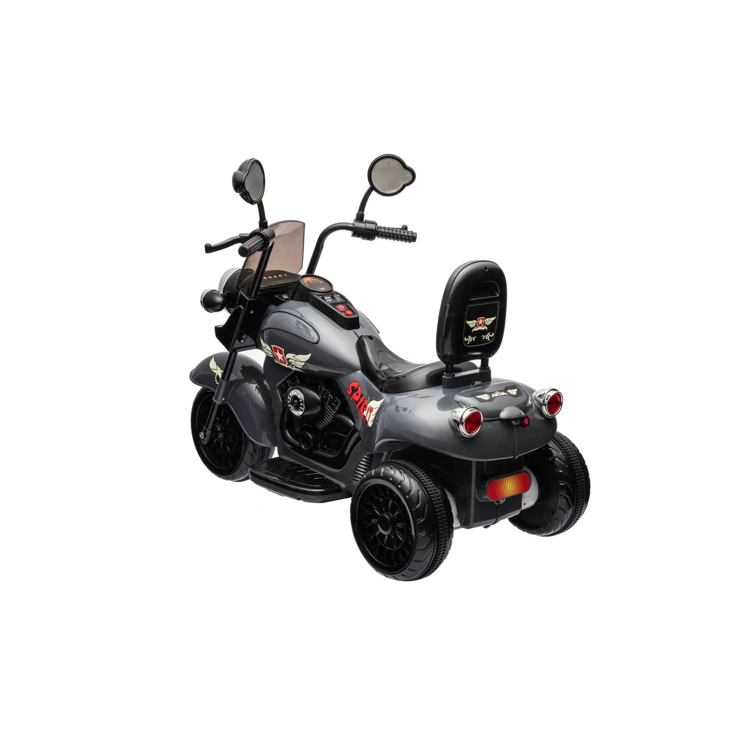 12V Freddo Kids Cruiser 1 Seater Motorcycle - Black