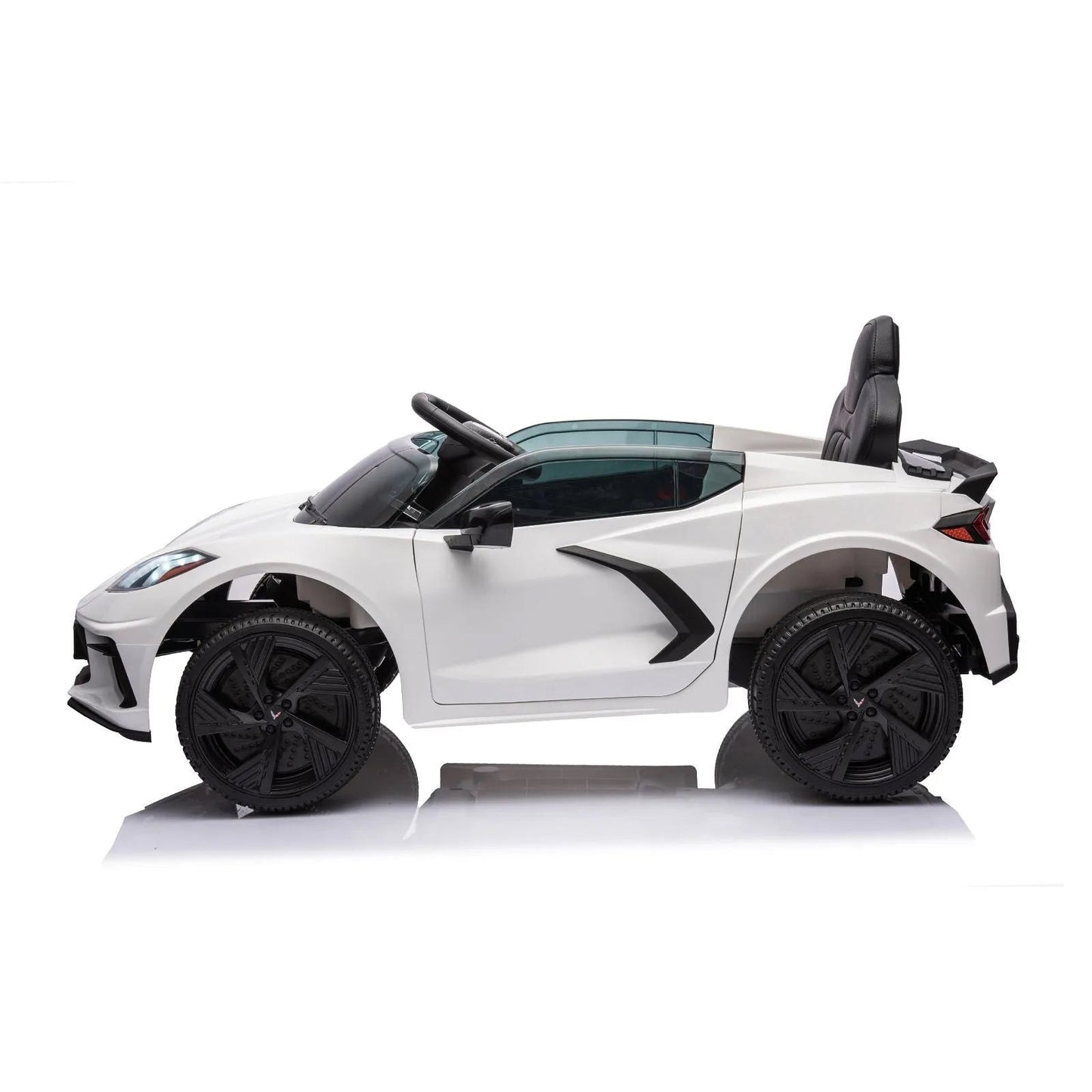 12V Chevrolet Corvette C8 Stingray 1-Seater Kids Ride-On Car - White