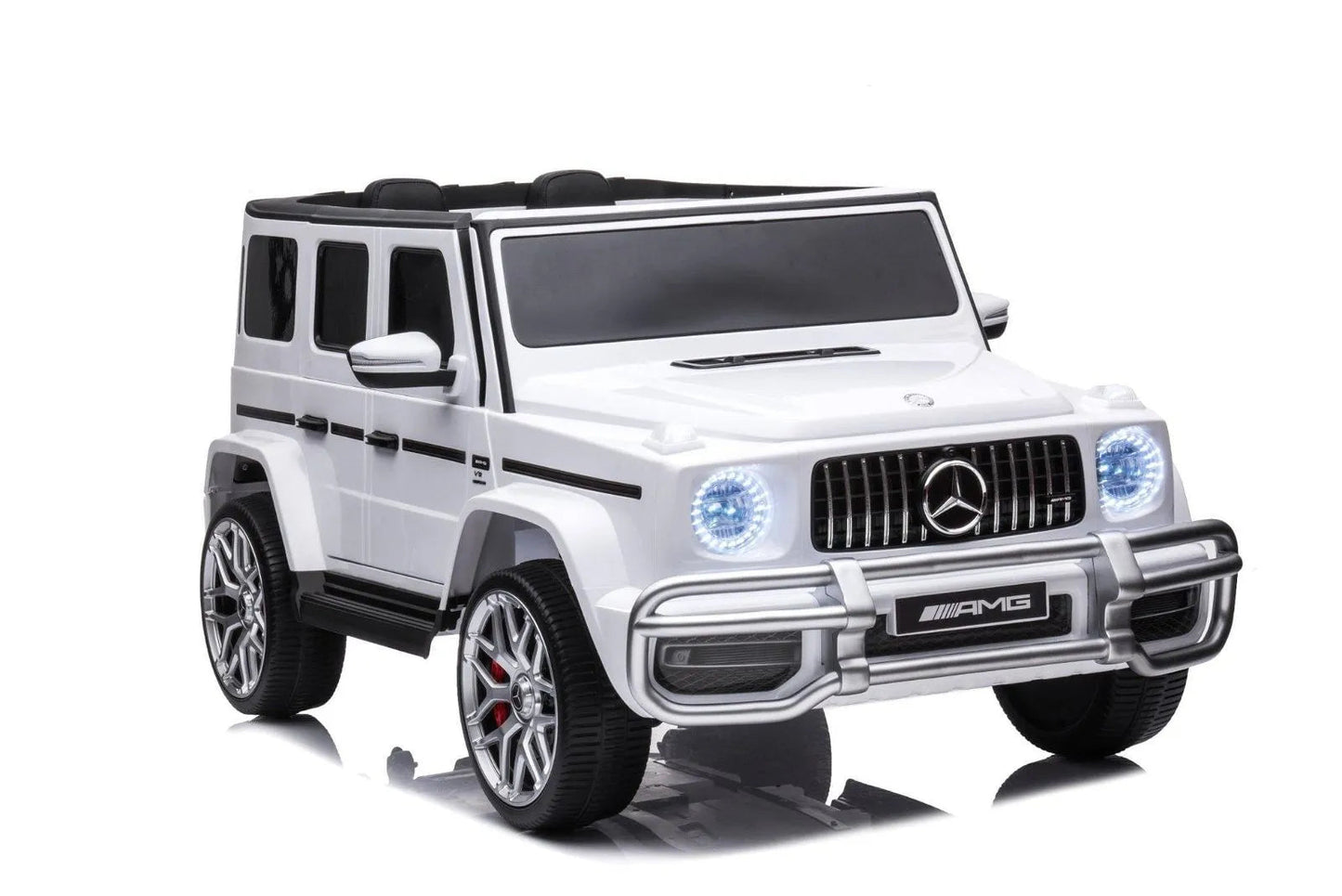 24V 4x4 Mercedes Benz G63 AMG 2 Seater G Wagon Ride on Car - White