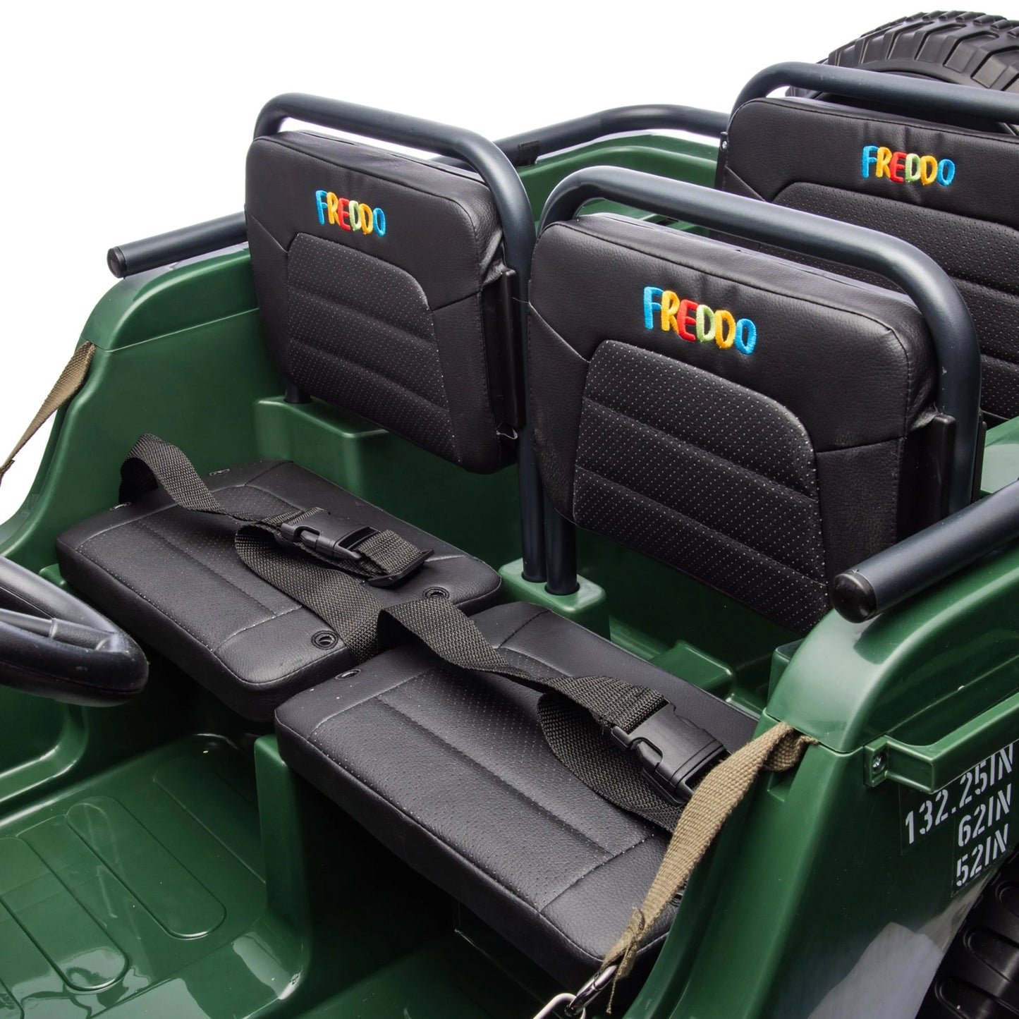 24V Freddo Military Willy Jeep 3 Seater Electric Ride on - Green