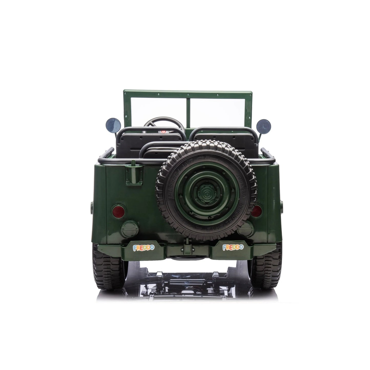 24V Freddo Military Willy Jeep 3 Seater Electric Ride on - Green