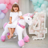 Model U Ride On Pony - Pink Unicorn - Size 4