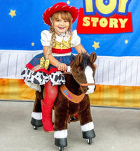 Model U Ride On Pony - Dark Brown with White Hoof - Size 4