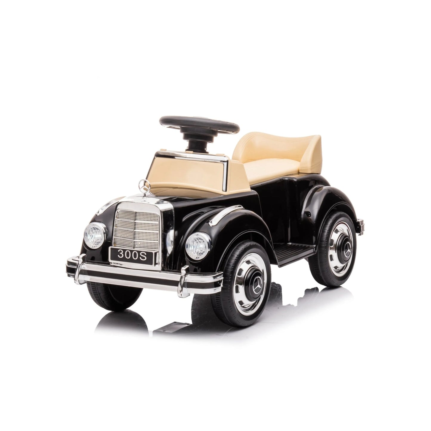 6V Mercedes Benz 300S 1 Seater Mini Ride-On Car for Kids - Black