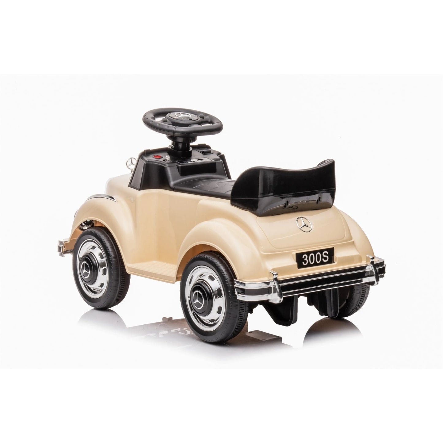 6V Mercedes Benz 300S 1 Seater Mini Ride-On Car for Kids - Beige
