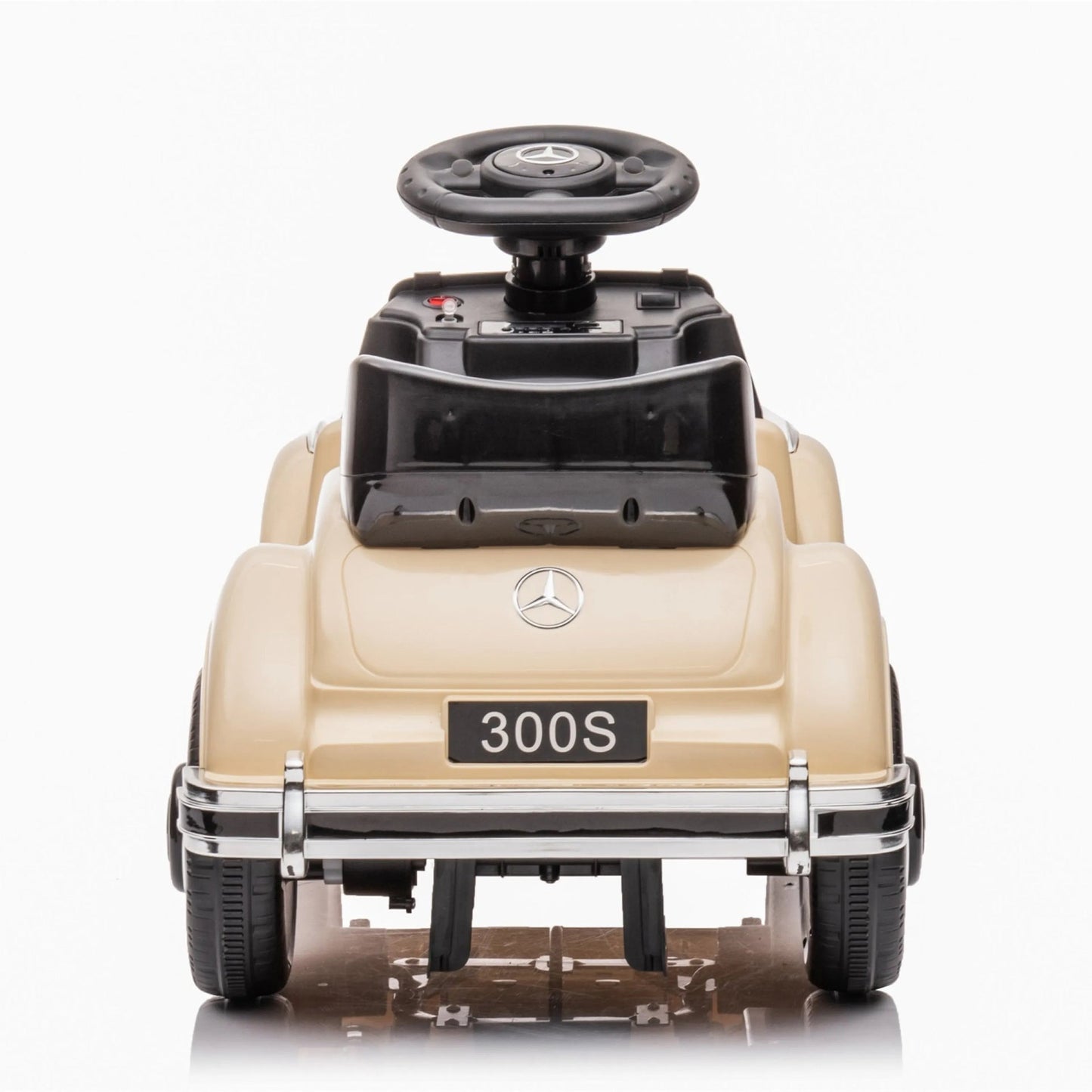 6V Mercedes Benz 300S 1 Seater Mini Ride-On Car for Kids - Beige