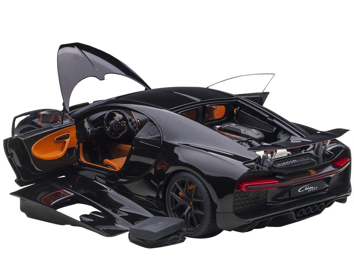 2019 Bugatti Chiron Sport Nocturne Black 1/18 Model Car by Autoart