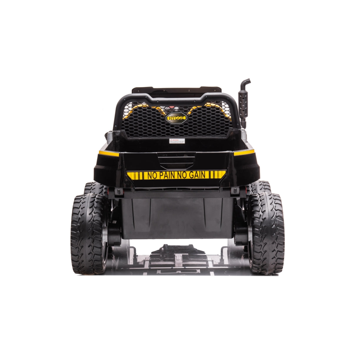 24V 6 Wheeler Freddo Tractor Trailer 2 Seater Ride-on with Dump Cart and Parental Remote - Black