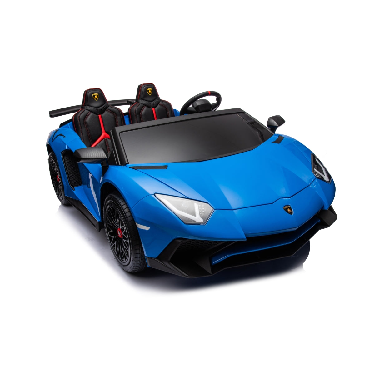24V Lamborghini Aventador 2 Seater Ride On Car for Kids: Advanced Brushless Motor & Differential for High-Octane Fun - Blue