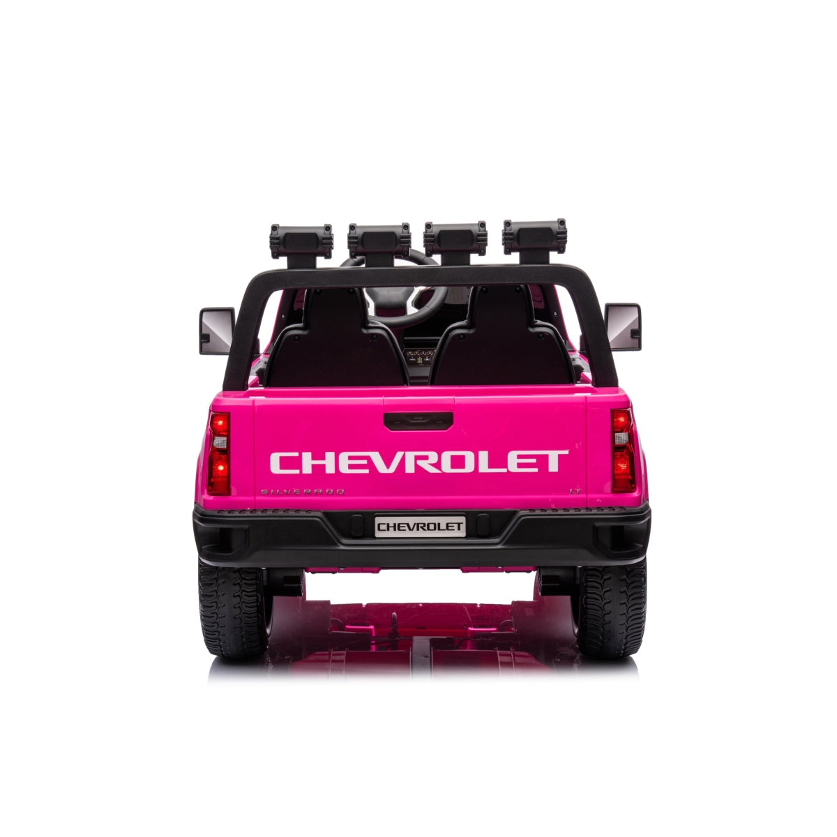 24V 4x4 Chevrolet Silverado 2 Seater Ride on Truck - Pink