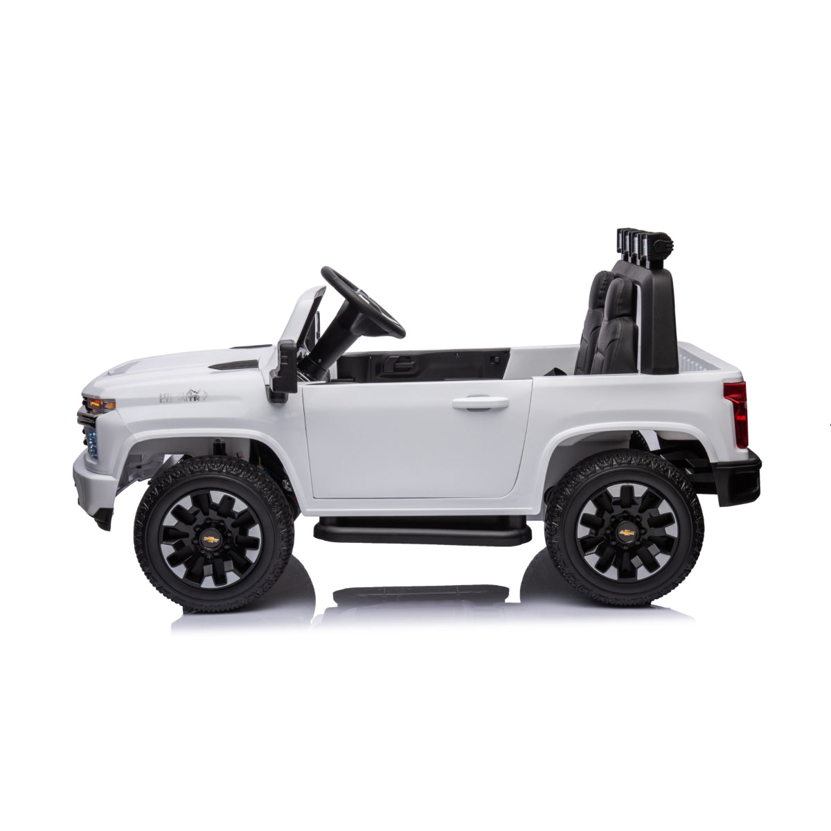 24V 4x4 Chevrolet Silverado 2 Seater Ride on Truck - White