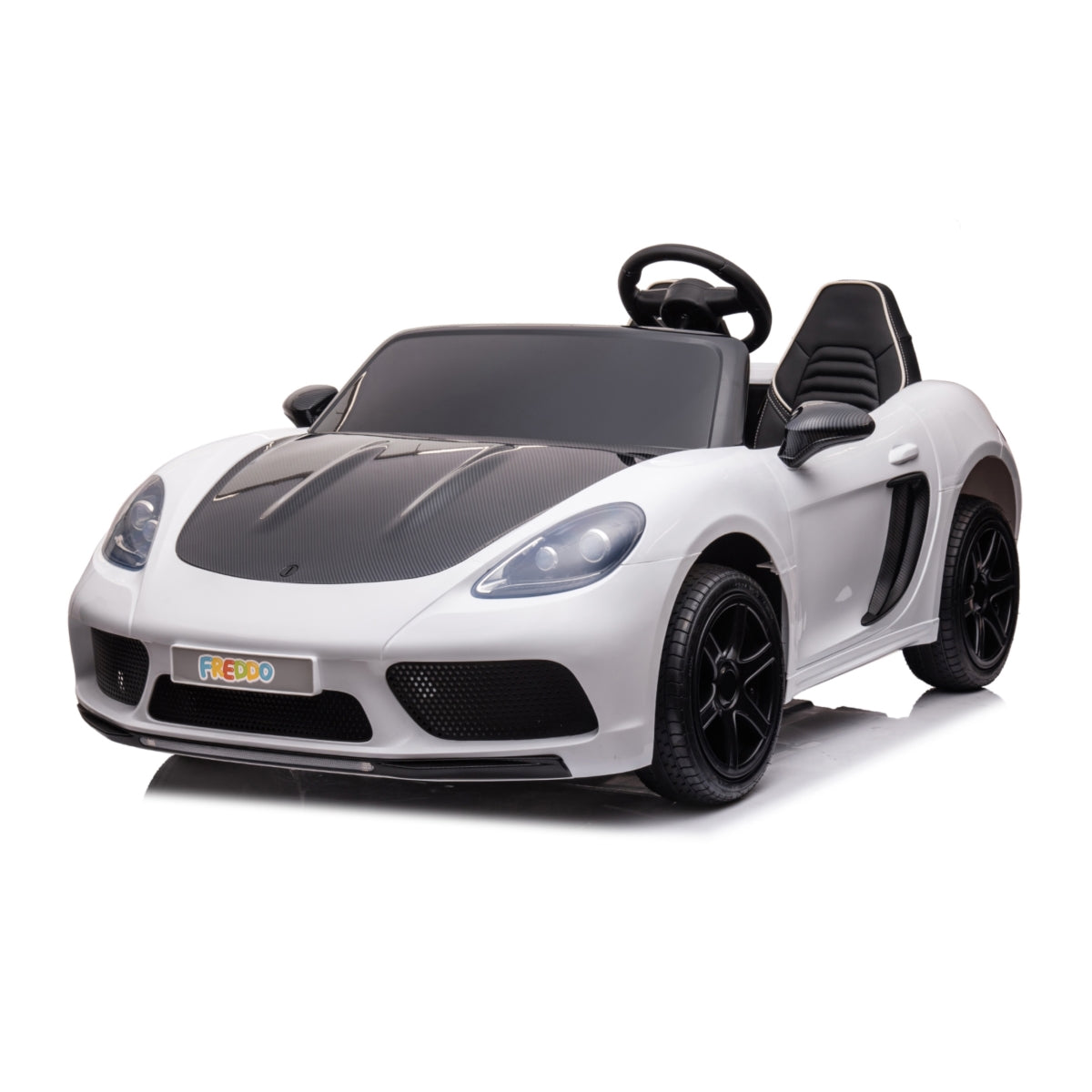 48V Freddo Rocket: World's Fastest 2-Seater Kids' Ride-On with Advanced Brushless Motor & Precision Differential - White