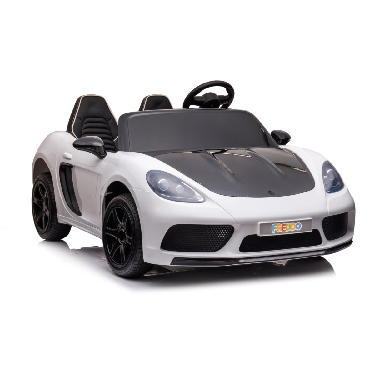 48V Freddo Rocket: World's Fastest 2-Seater Kids' Ride-On with Advanced Brushless Motor & Precision Differential - White