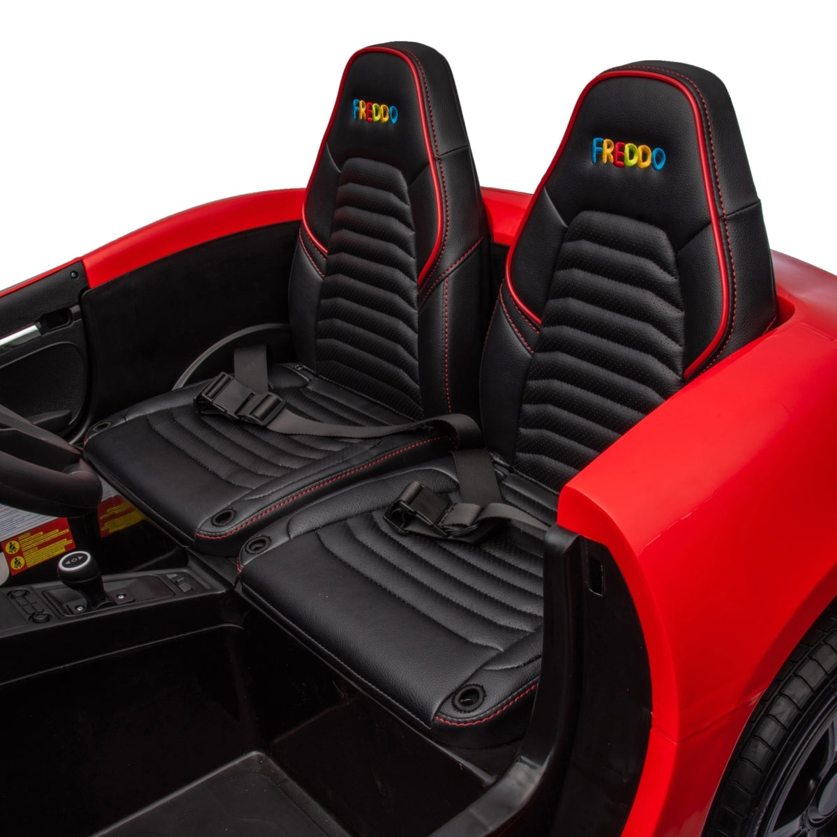 48V Freddo Rocket: World's Fastest 2-Seater Kids' Ride-On with Advanced Brushless Motor & Precision Differential - Red
