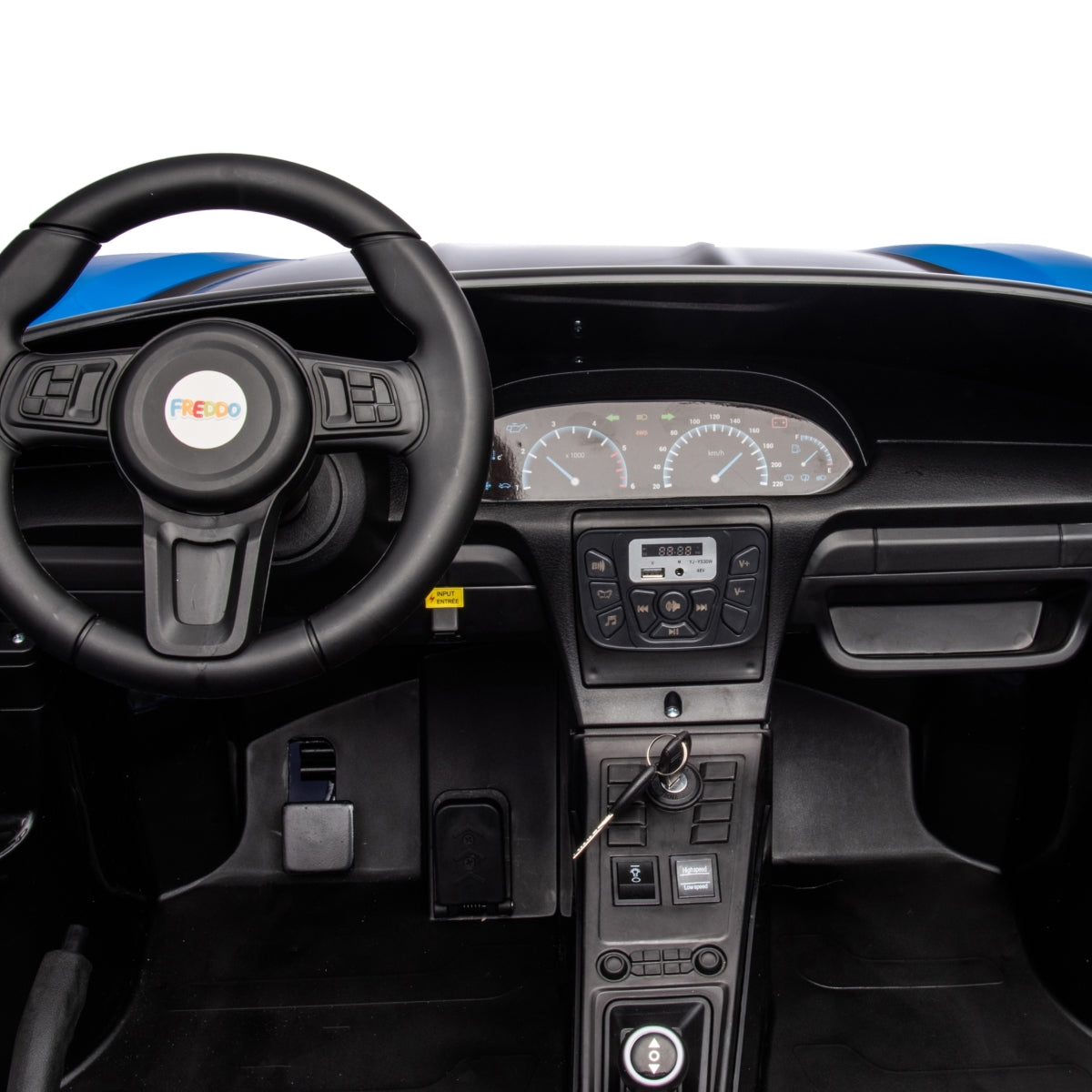 48V Freddo Rocket: World's Fastest 2-Seater Kids' Ride-On with Advanced Brushless Motor & Precision Differential - Blue