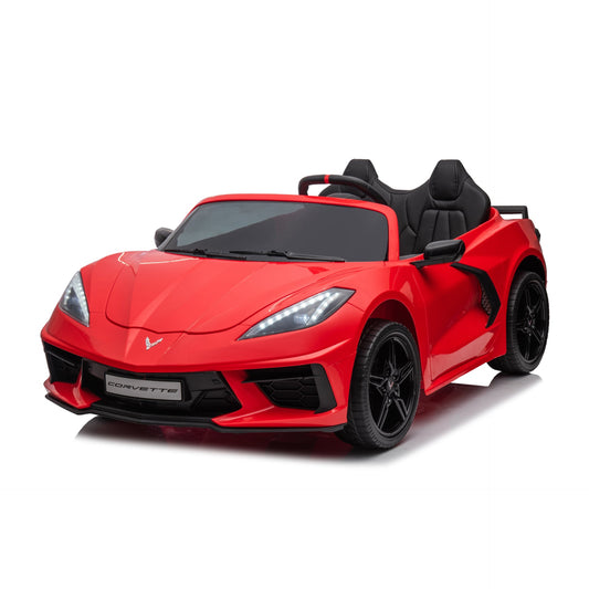 24V Chevrolet Corvette C8 2 Seater Ride on Car - Red
