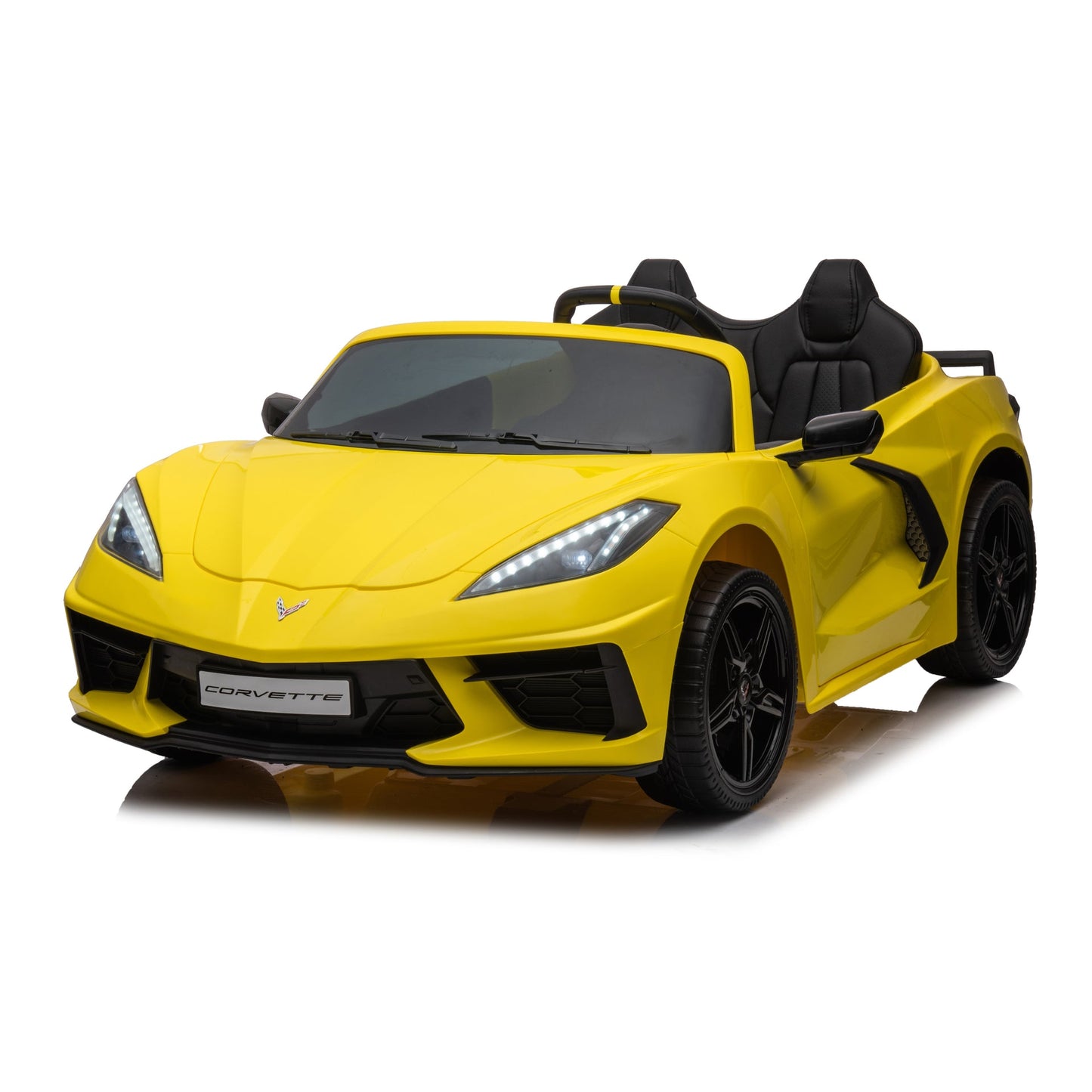 24V Chevrolet Corvette C8 2 Seater Ride on Car - Yellow