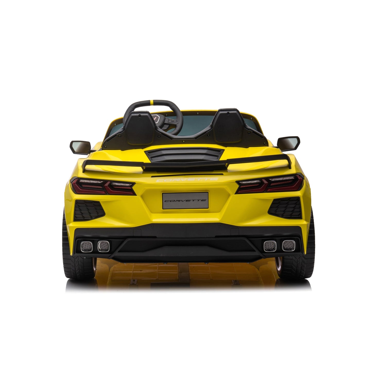 24V Chevrolet Corvette C8 2 Seater Ride on Car - Yellow
