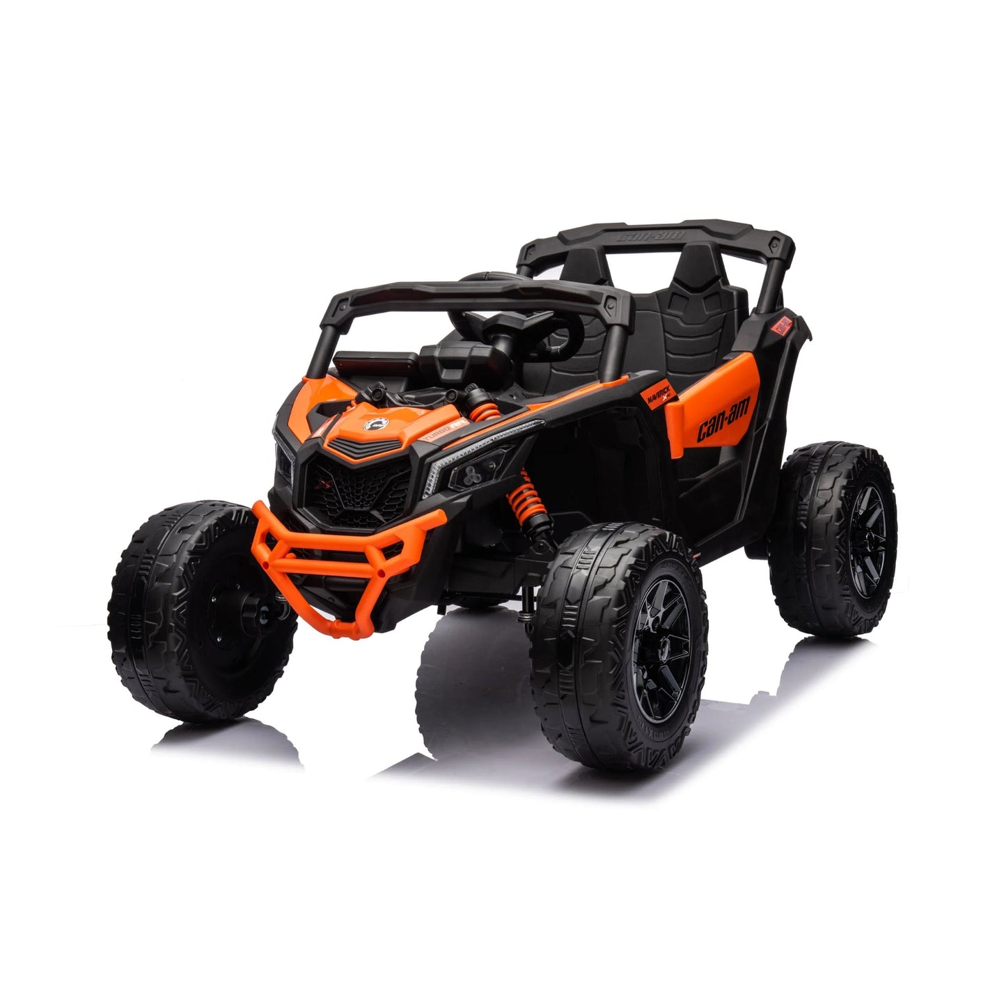 24V Can Am Maverick 1-Seater UTV - Kids Electric Ride-On - Orange