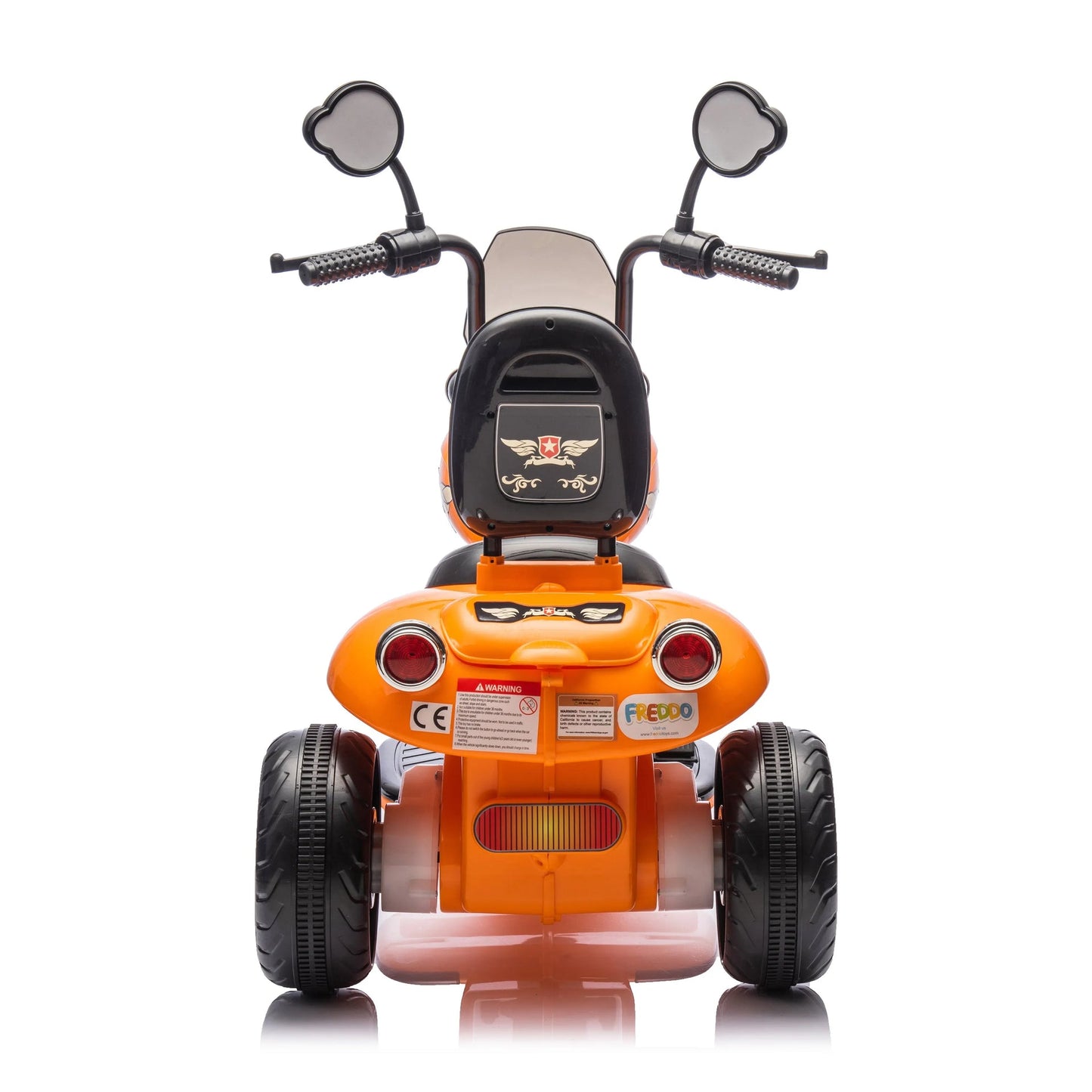12V Freddo Kids Cruiser 1 Seater Motorcycle - Orange