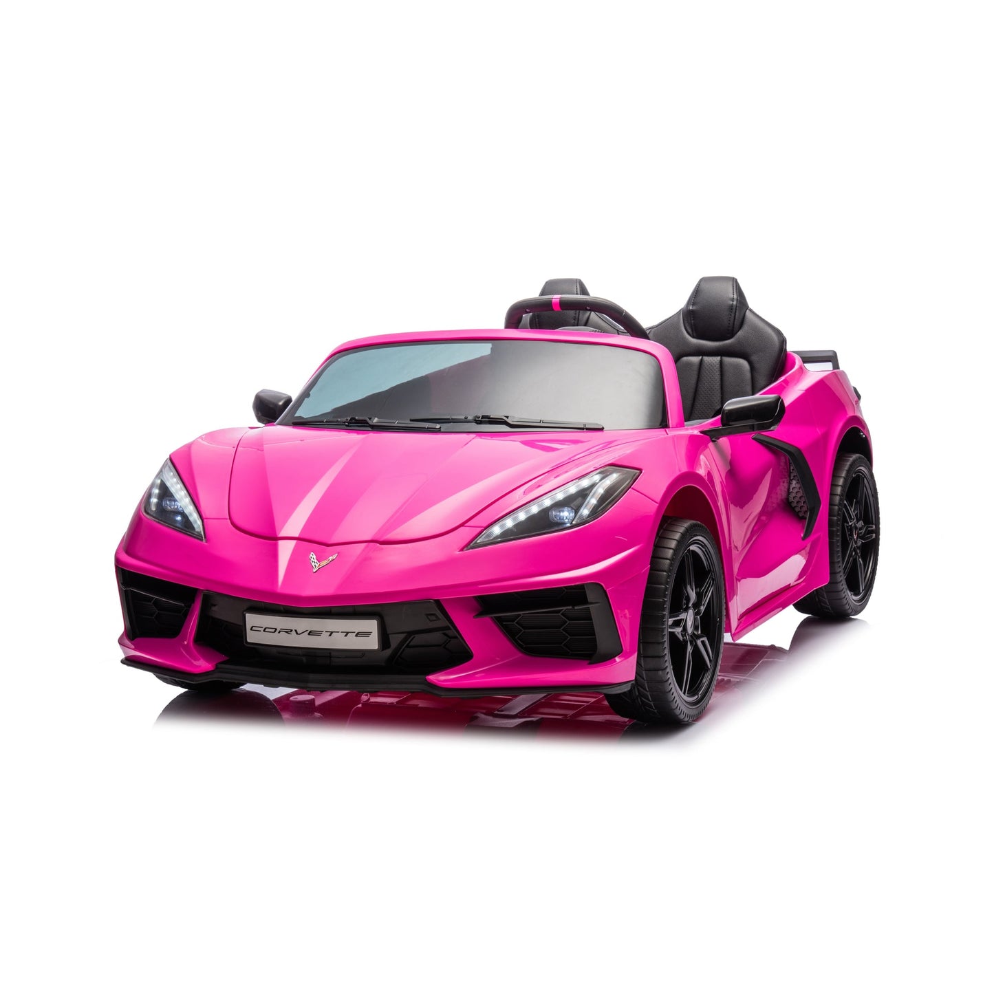24V Chevrolet Corvette C8 2 Seater Ride on Car - Pink