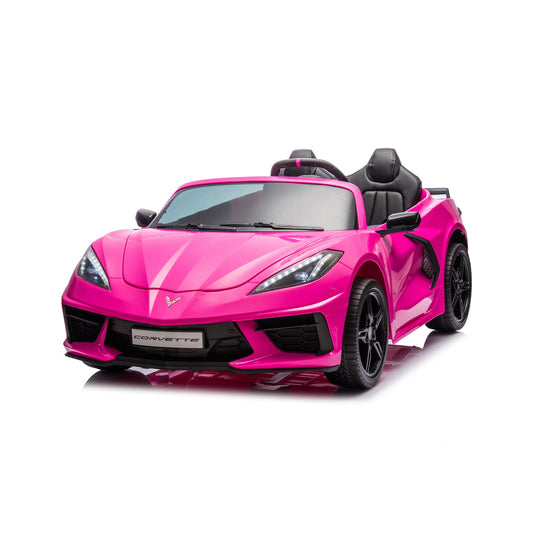 24V Chevrolet Corvette C8 2 Seater Ride on Car - Pink