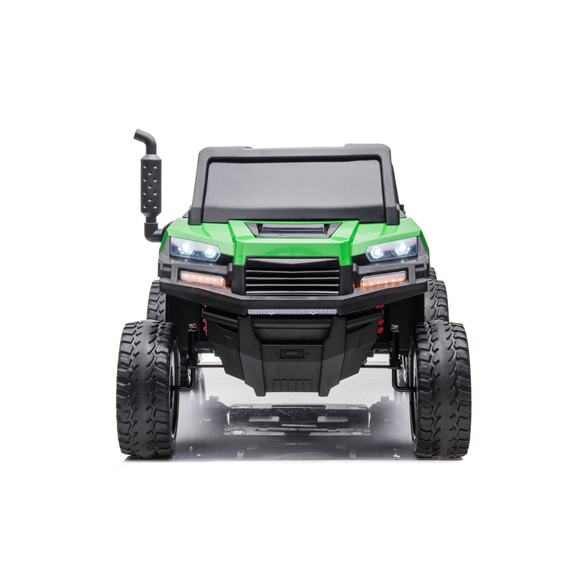 24V 6 Wheeler Freddo Tractor Trailer 2 Seater Ride-on with Dump Cart and Parental Remote - Green