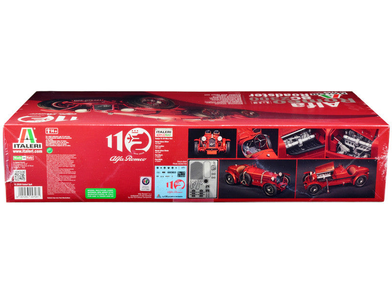 Skill 5 Model Kit Alfa Romeo 8C 2300 Roadster 1/12 Scale Model by Italeri