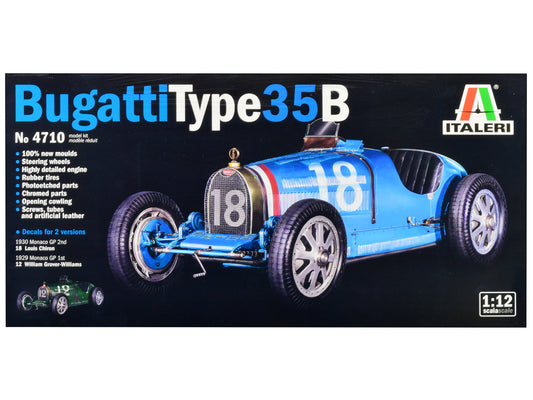 Skill 5 Model Kit Bugatti Type 35B 1/12 Scale Model by Italeri