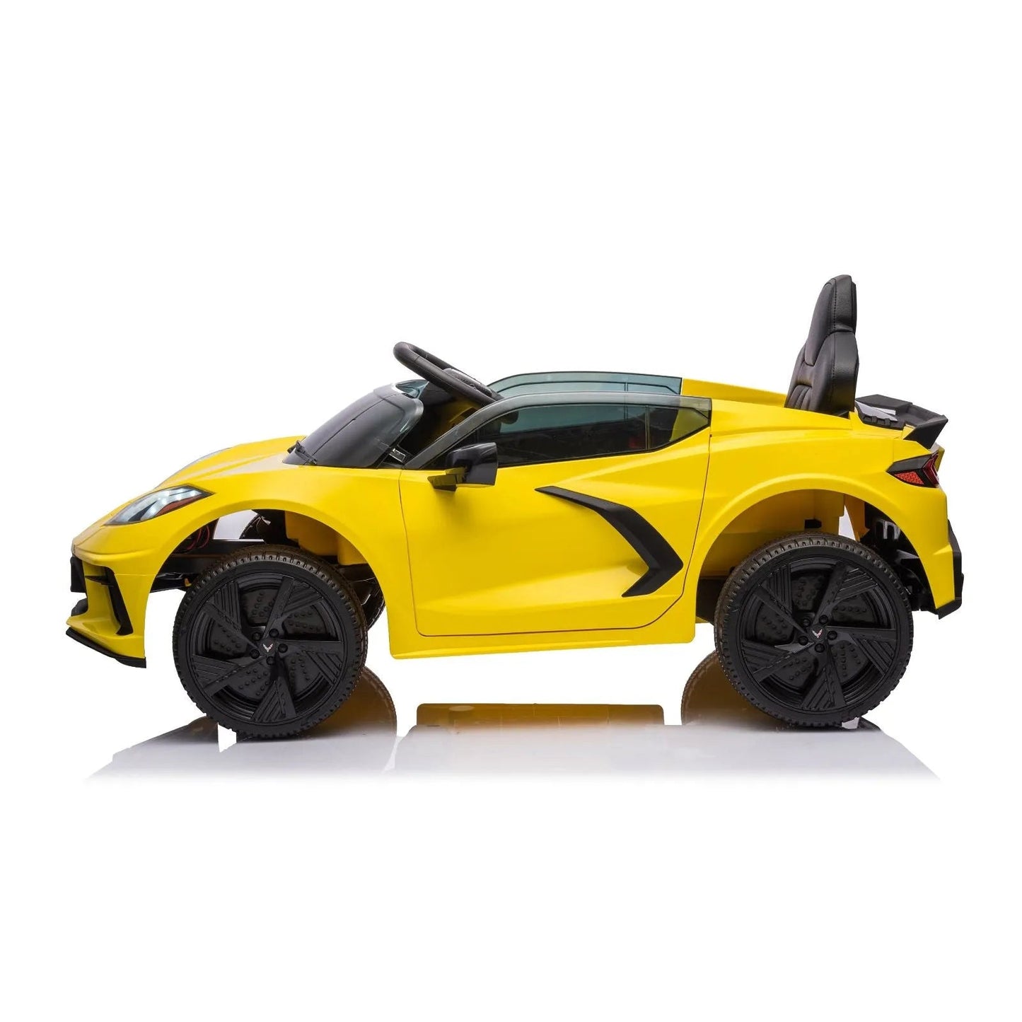 12V Chevrolet Corvette C8 Stingray 1-Seater Kids Ride-On Car - Yellow