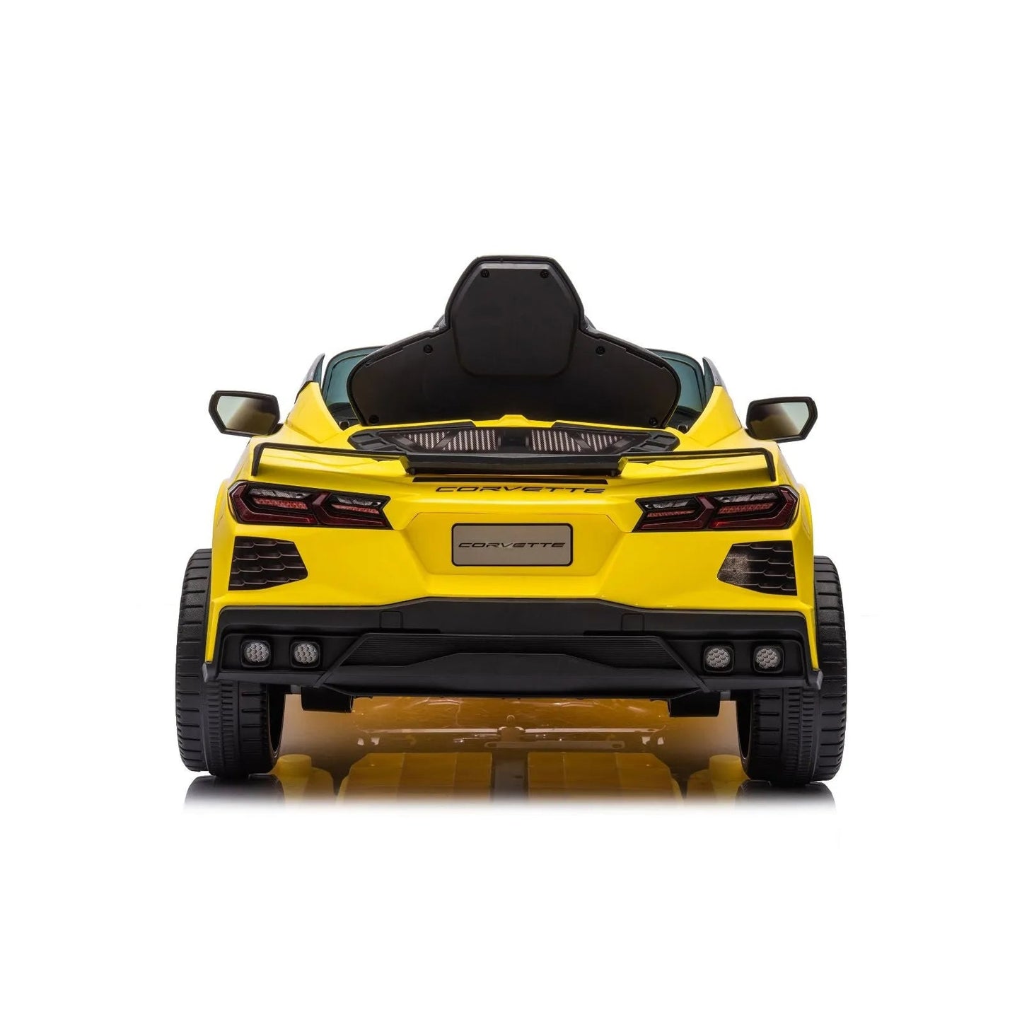 12V Chevrolet Corvette C8 Stingray 1-Seater Kids Ride-On Car - Yellow
