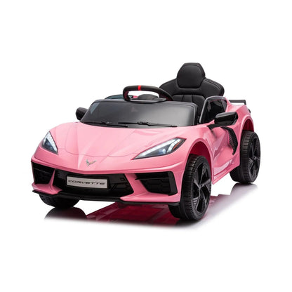 12V Chevrolet Corvette C8 Stingray 1-Seater Kids Ride-On Car - Pink