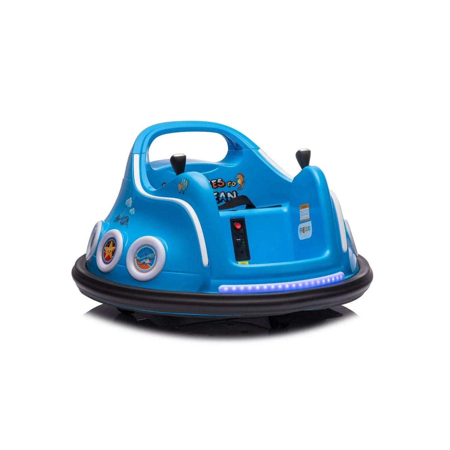 12V Freddo Bumper Car 1 Seater Ride on for Kids - Blue