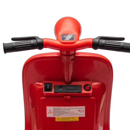 12V Kids' Vespa Electric Ride-On Scooter - Red