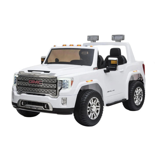 24V GMC Denali 2 Seater Battery Operated Ride on Car with Parental Remote Control - White