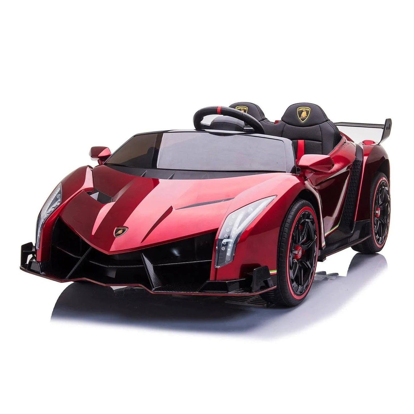 24V 4x4 Lamborghini Veneno 2 Seater Ride on Car - Red