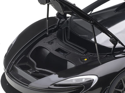 McLaren P1 Fire Black with Red and Black Interior 1/18 Model Car by Autoart