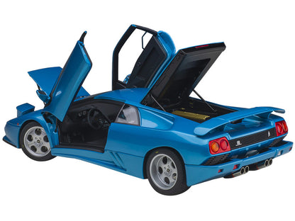 Lamborghini Diablo SE30 Blu Sirena Blue Metallic 1/18 Model Car by Autoart