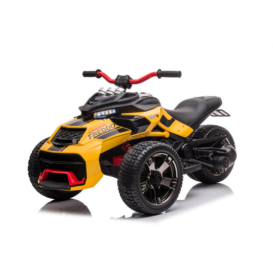 24V Freddo Spider 2 Seater Ride-On 3 Wheel Motorcycle - Yellow